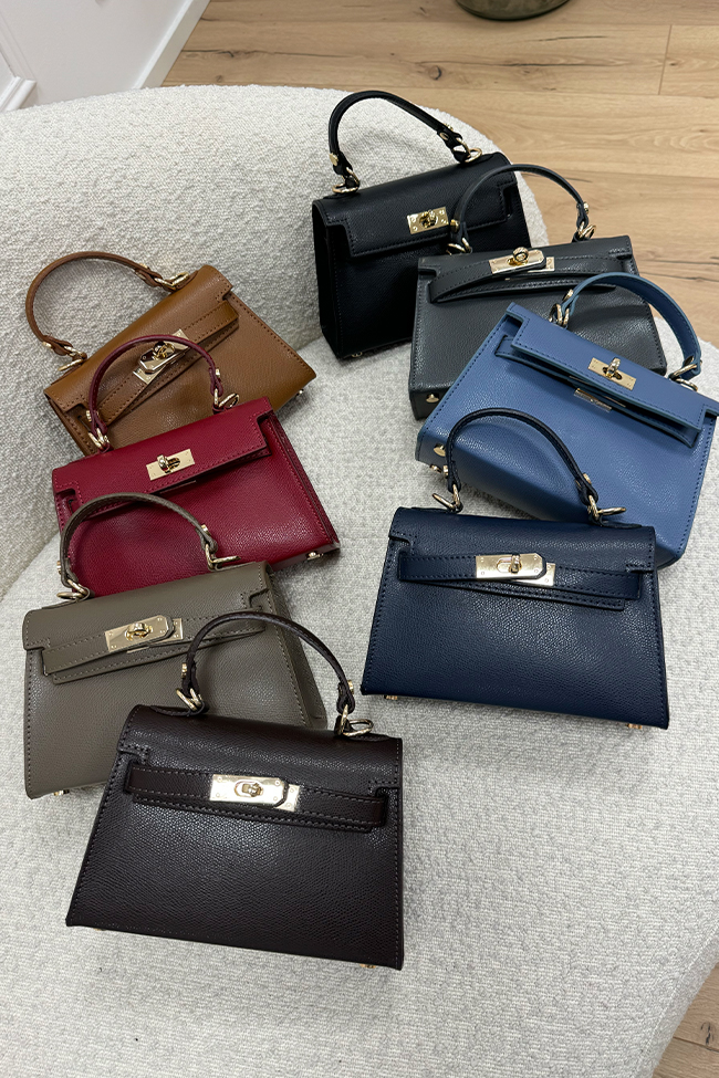 Calibro Shop - Borsa mini Kelly cuoio in pelle