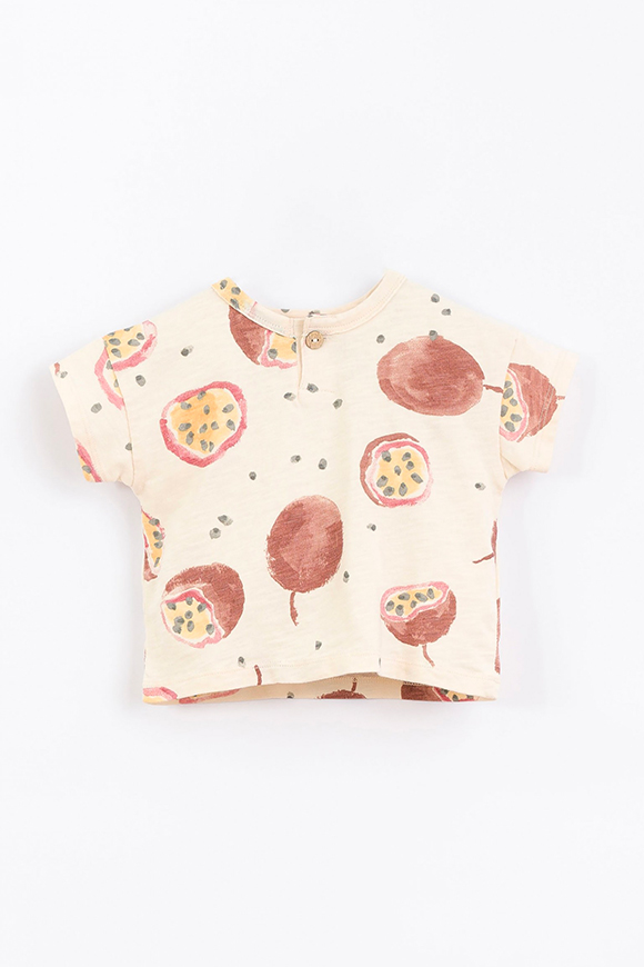 Play Up - Maracuja print T shirt with button