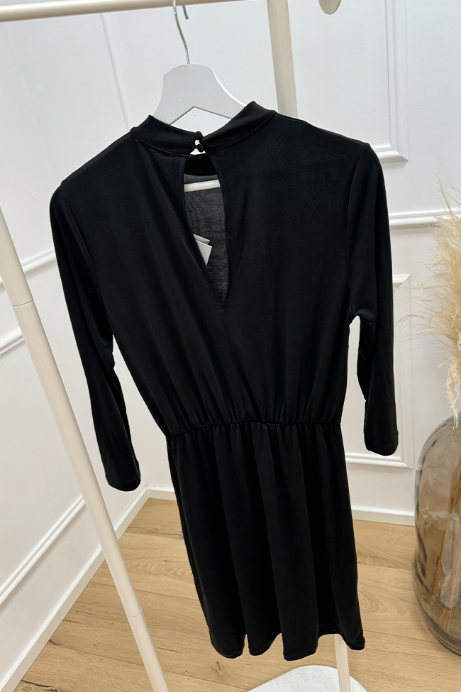 Minimum - Vestito corto nero in modal