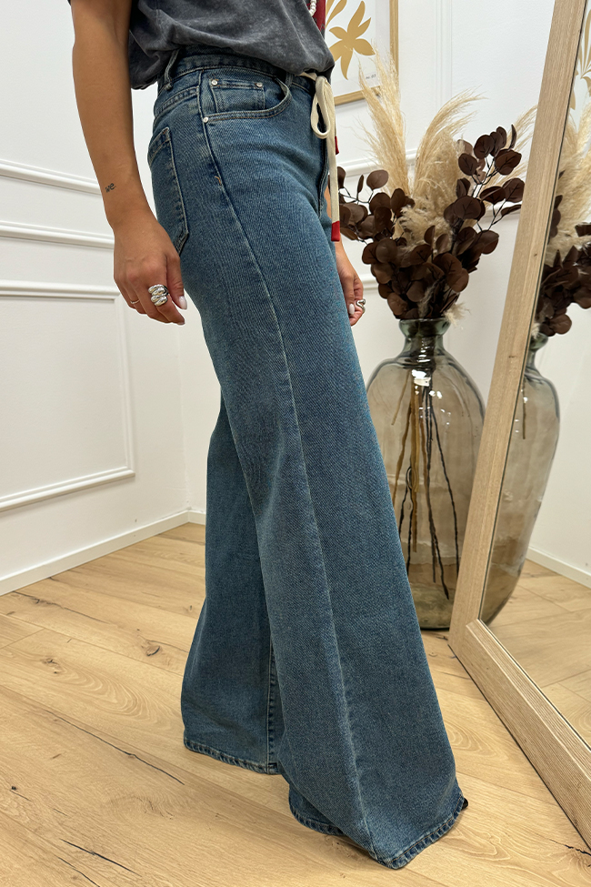 Crispy - Jeans Ginevra palazzo con laccio