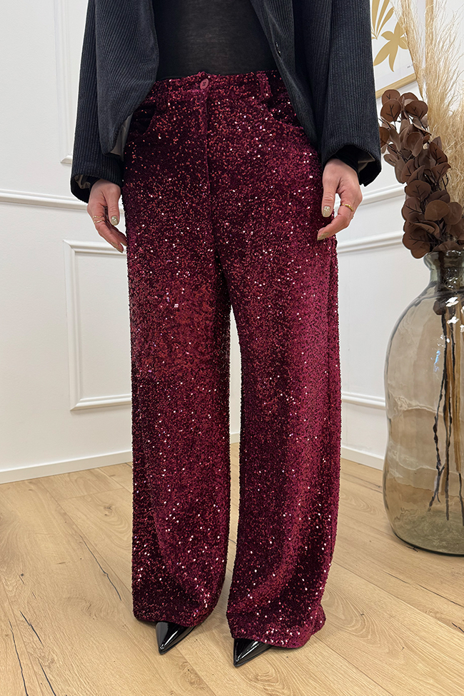 Tensione In - Jeans Giusy in paillettes bordeaux