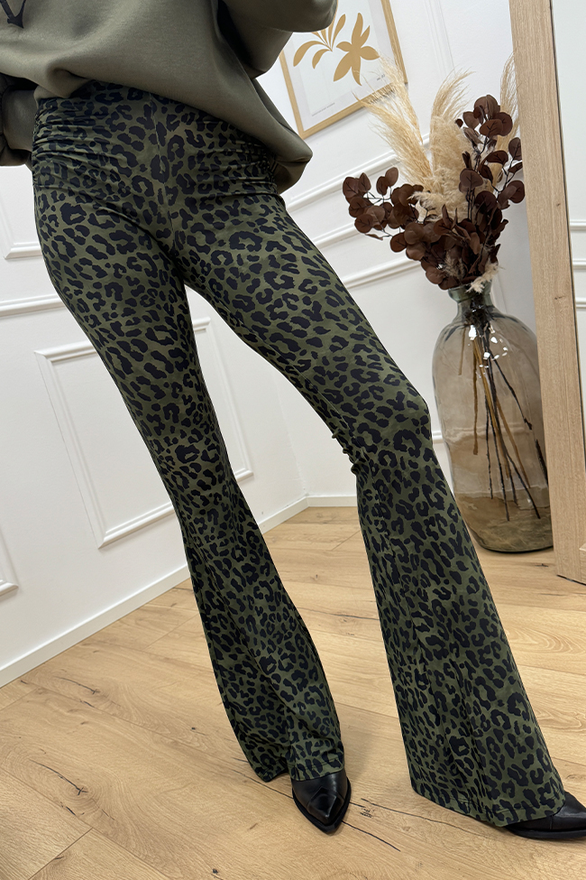 Aniye By - PRE ORDINE - Leggings flared Ice maculato verde