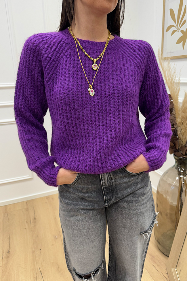 Vicolo - Maglia Sofia in mohair viola