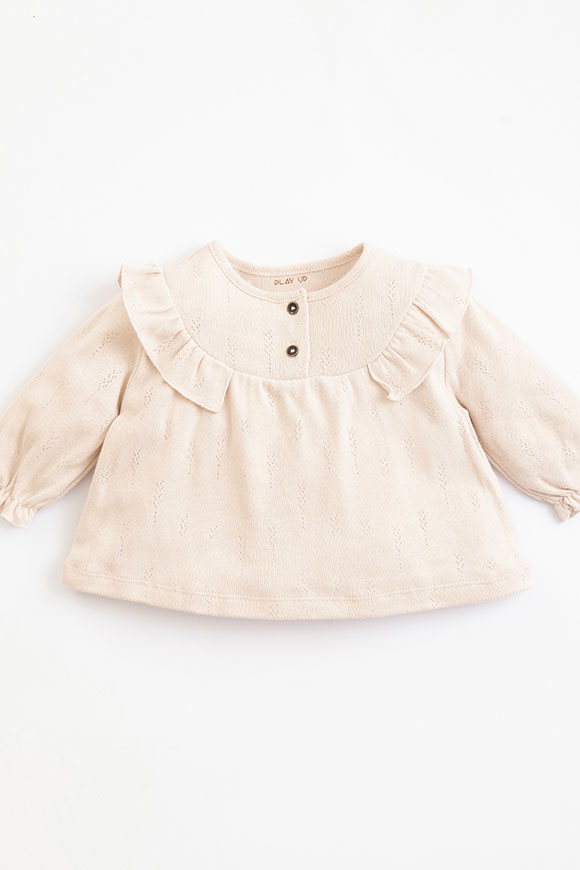 Play Up - Cream ajour sweater in Mirò cotton