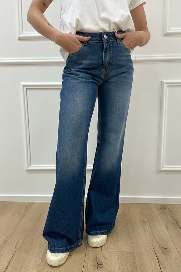 Haveone - Jeans Tokyo palazzo blu denim