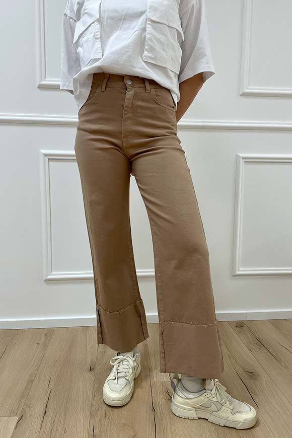 Haveone - Jeans Portobello deserto con risvolto