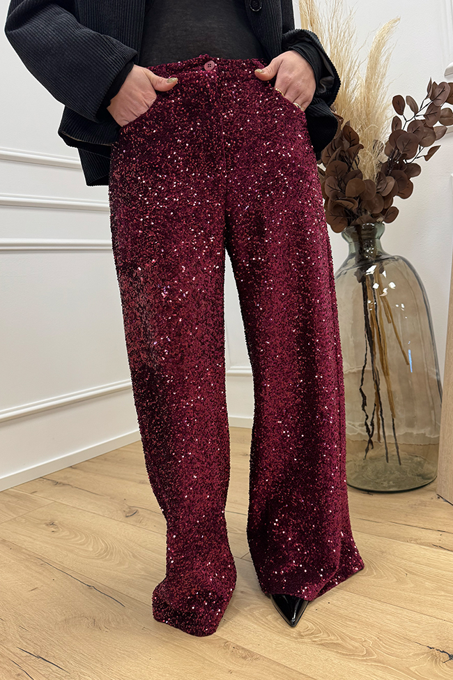 Tensione In - Jeans Giusy in paillettes bordeaux