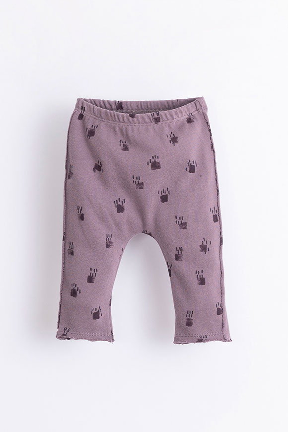 Play Up - Leggins viola in cotone biologico fantasia Lavender