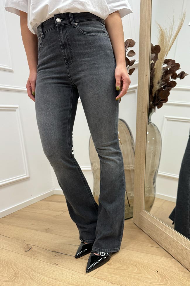 Haveone - Jeans flare fit stretch grigio