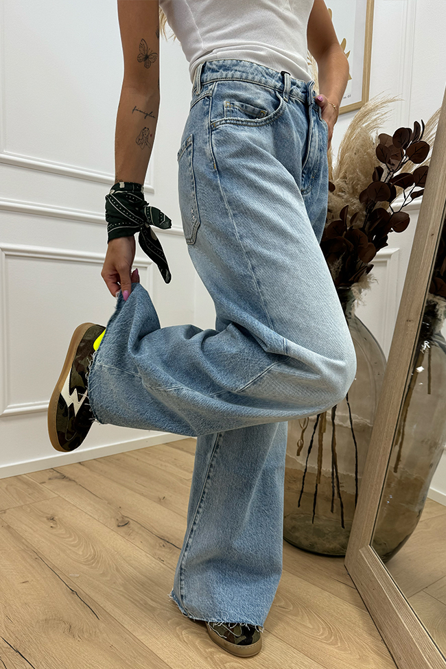 Icon Denim - Jeans Debby lavaggio chiaro a taglio vivo