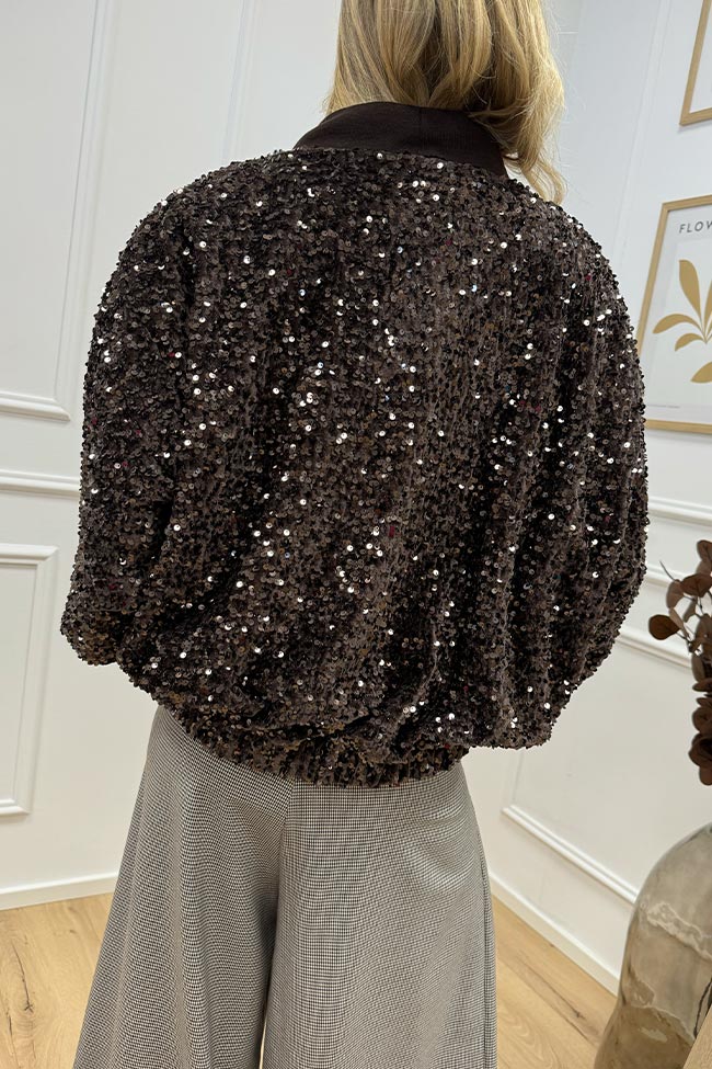 Haveone - PRE ORDINE - Bomber in paillettes moro