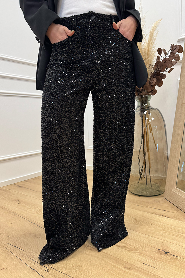 Tensione In - Jeans Giusy in paillettes neri