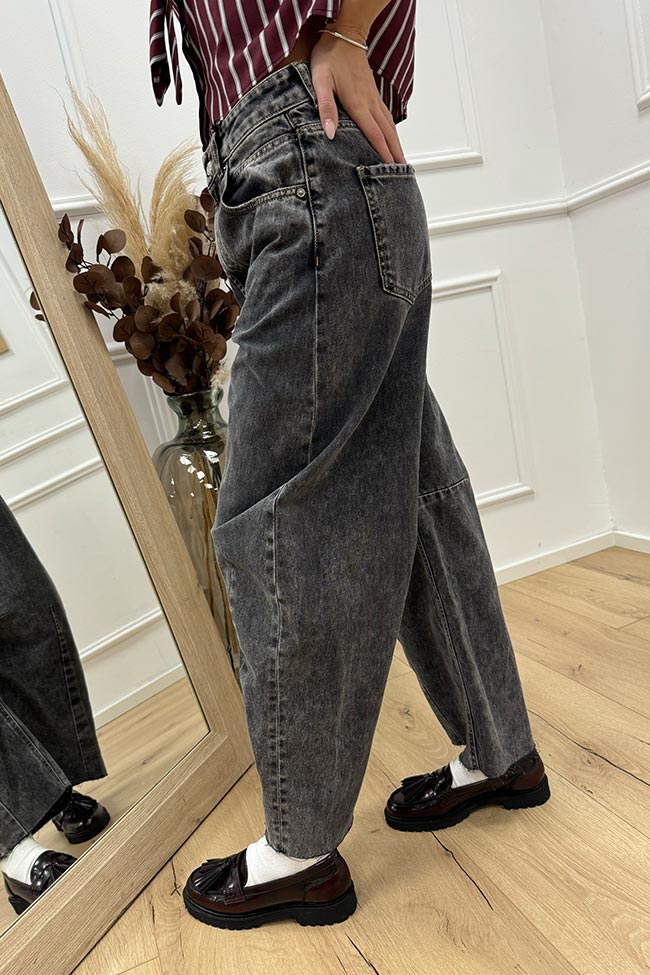 Haveone - Jeans Wendy barrel grigio