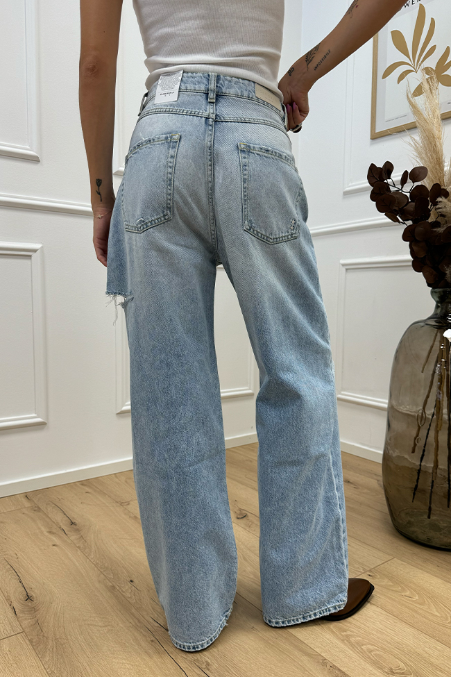 Icon Denim - Jeans Poppy lavaggio chiaro con rotture