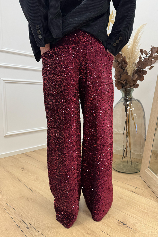 Tensione In - Jeans Giusy in paillettes bordeaux